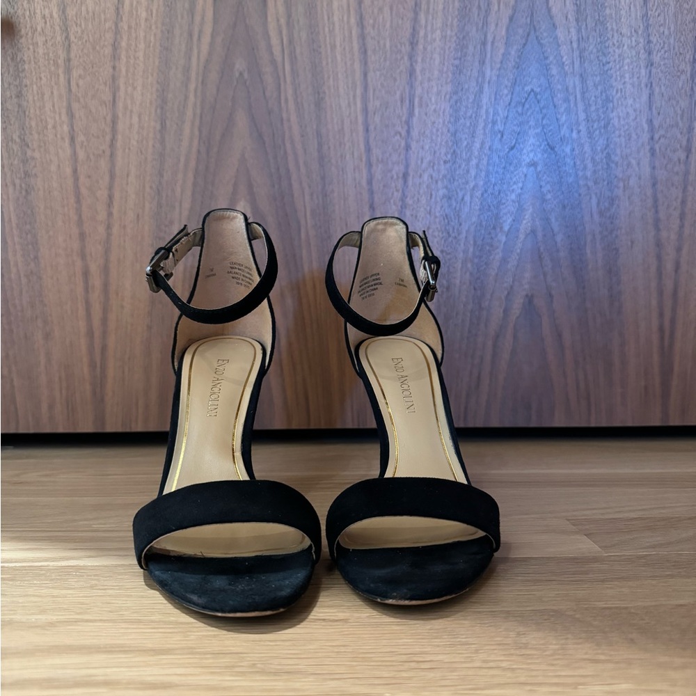 Enzo Angiolini black suede sandals, size 7 - Picture 3 of 10